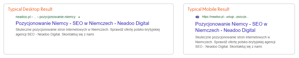 Sprawdzenie wyglądu Meta Title w SERP